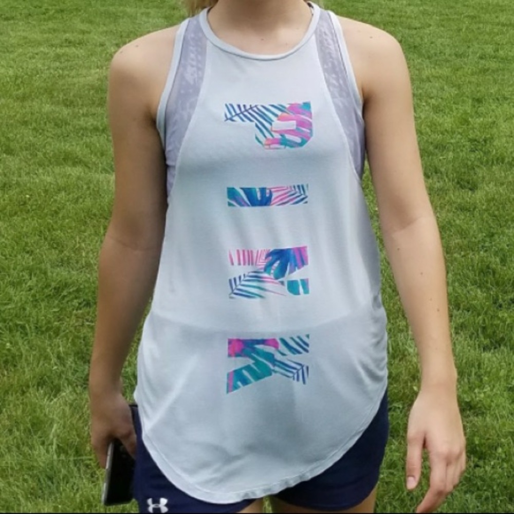 PINK Super Soft tank Baby Blue Size XS